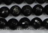 CPY502 15.5 inches 8mm faceted round natural chalcopyrite beads