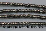 CPY606 15.5 inches 2*3mm heishi pyrite gemstone beads