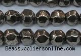 CPY617 15.5 inches 10mm nuggets pyrite gemstone beads