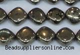 CPY648 15.5 inches 10*10mm diamond pyrite gemstone beads wholesale