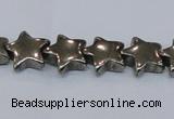 CPY658 15.5 inches 12*12mm star pyrite gemstone beads