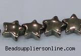 CPY659 15.5 inches 14*14mm star pyrite gemstone beads