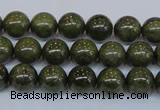 CPY752 15.5 inches 8mm round pyrite gemstone beads wholesale