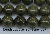 CPY755 15.5 inches 14mm round pyrite gemstone beads wholesale