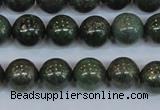 CPY763 15.5 inches 10mm round pyrite gemstone beads wholesale