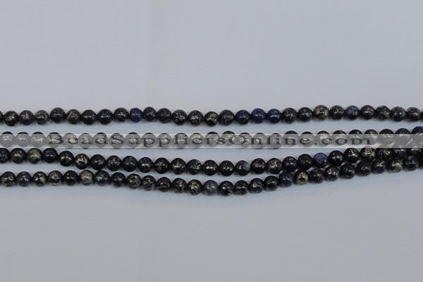 CPY771 15.5 inches 6mm round pyrite gemstone beads wholesale