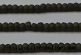 CPY810 15.5 inches 2*3mm faceted rondelle matte pyrite beads