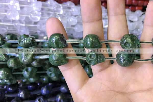 CPY826 15.5 inches 12*14*14mm skull pyrite gemstone beads