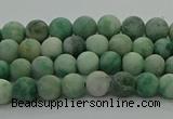 CQJ230 15.5 inches 4mm round matte Qinghai jade beads