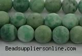 CQJ232 15.5 inches 8mm round matte Qinghai jade beads