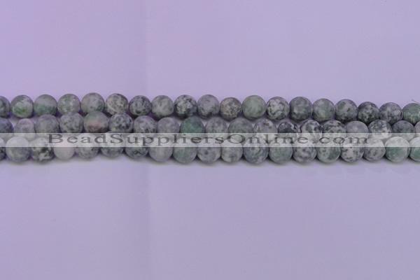 CQJ250 15.5 inches 4mm round matte Qinghai jade beads