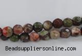 CRA100 15.5 inches 6mm faceted round rainforest agate gemstone beads