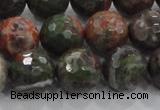 CRA105 15.5 inches 16mm faceted round rainforest agate beads