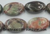 CRA16 15.5 inches 18*25mm oval natural rainforest agate beads