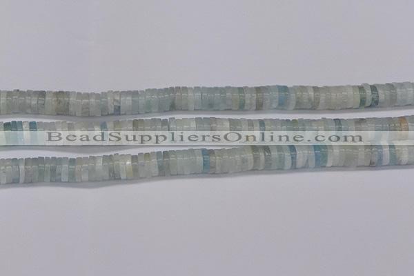 CRB1003 15.5 inches 2*7mm heishi aquamarine beads wholesale