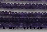 CRB101 15.5 inches 2.5*4mm faceted rondelle amethyst beads