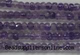 CRB102 15.5 inches 2.5*4mm faceted rondelle amethyst beads