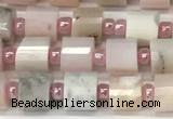 CRB1064 15.5 inches 4*6mm - 5*6mm faceted tyre natural pink opal beads