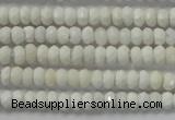 CRB109 15.5 inches 2.5*4mm faceted rondelle white agate beads