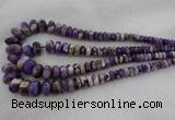 CRB1102 15.5 inches 5*8mm - 9*18mm rondelle dogtooth amethyst beads