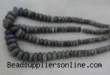 CRB1114 15.5 inches 5*8mm - 9*18mm rondelle labradorite beads