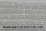 CRB112 15.5 inches 2.5*4mm faceted rondelle white crystal beads