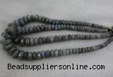 CRB1134 15.5 inches 5*8mm - 9*18mm faceted rondelle labradorite beads