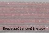 CRB119 15.5 inches 3*5mm faceted rondelle rose quartz beads