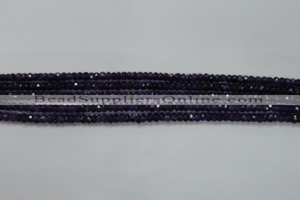 CRB121 15.5 inches 4*6mm faceted rondelle amethyst beads