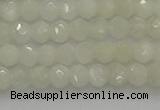 CRB1211 15.5 inches 4*6mm faceted rondelle white moonstone beads