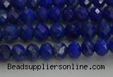 CRB1217 15.5 inches 4*6mm faceted rondelle lapis lazuli beads