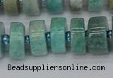 CRB1233 15.5 inches 6*12mm tyre amazonite gemstone beads