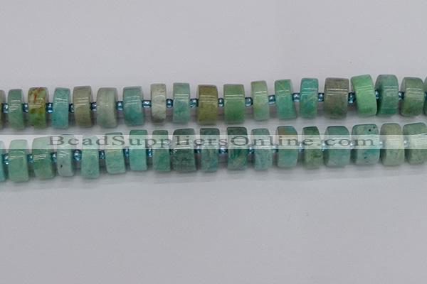 CRB1235 15.5 inches 8*16mm tyre amazonite gemstone beads