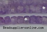 CRB1270 15.5 inches 4*6mm faceted rondelle lavender amethyst beads