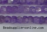 CRB1274 15.5 inches 4*6mm faceted rondelle lavender amethyst beads