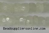 CRB1279 15.5 inches 5*8mm faceted rondelle white moonstone beads