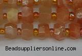 CRB1290 15.5 inches 4*6mm faceted rondelle moonstone beads