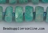 CRB1373 15.5 inches 7*14mm faceted rondelle amazonite beads