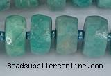 CRB1374 15.5 inches 8*16mm faceted rondelle amazonite beads