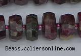 CRB1403 15.5 inches 7*14mm faceted rondelle tourmaline beads