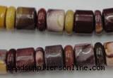 CRB141 15.5 inches 6*12mm & 10*12mm rondelle mookaite jasper beads