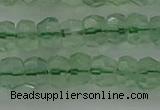 CRB1458 15.5 inches 4*6mm faceted rondelle green fluorite beads