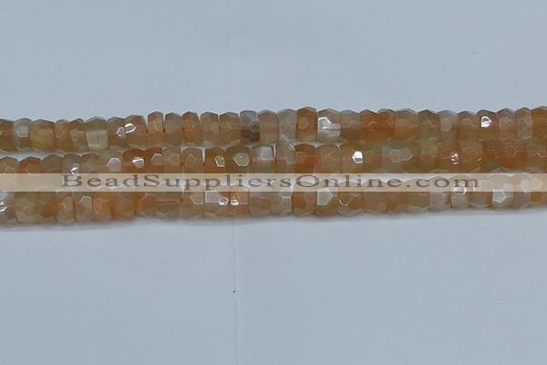 CRB1469 15.5 inches 5*8mm faceted rondelle moonstone beads