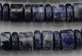 CRB161 15.5 inches 5*14mm & 10*14mm rondelle sodalite gemstone beads