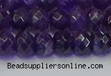 CRB1805 15.5 inches 5*8mm faceted rondelle amethyst beads