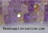 CRB1807 15.5 inches 4*6mm faceted rondelle ametrine beads