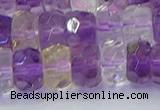 CRB1810 15.5 inches 6*12mm faceted rondelle ametrine beads