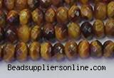 CRB1840 15.5 inches 4*6mm faceted rondelle yellow tiger eye beads