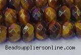 CRB1841 15.5 inches 5*8mm faceted rondelle yellow tiger eye beads