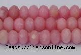 CRB1848 15.5 inches 4*6mm faceted rondelle pink opal beads